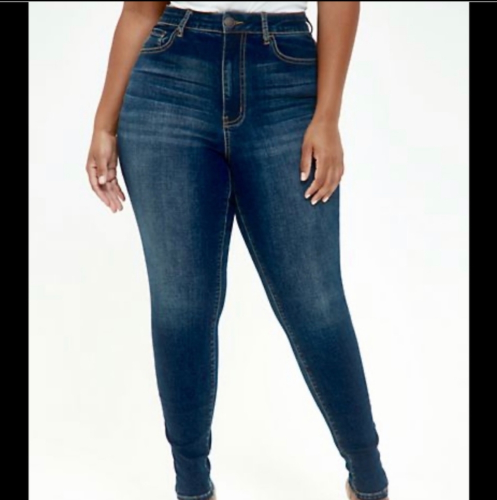 Dark Wash High Rise Super Skinny Jeans
